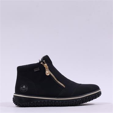 Rieker Tex Twin Zip Fleece Lined Boot - Black